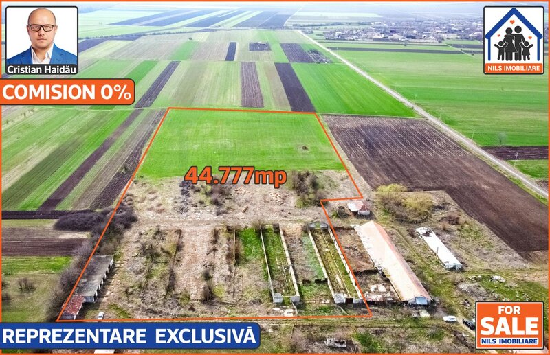 Fratesti, Giurgiu, teren 4,5 ha intravilan, fost CAP,